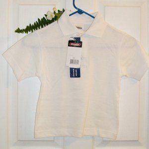 DICKIES Boys Sz 4 XS NWT White Polo Shirt Short Sleeve